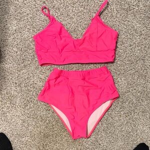 SHEIN Hot Pink Bikini Set